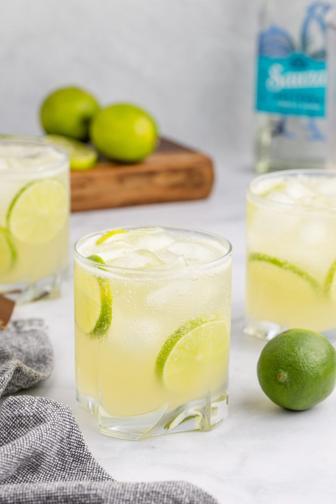 Skinny Margaritas made with Prosecco.