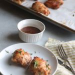 The juciest and most flavorful BBQ honey mustard chicken thighs