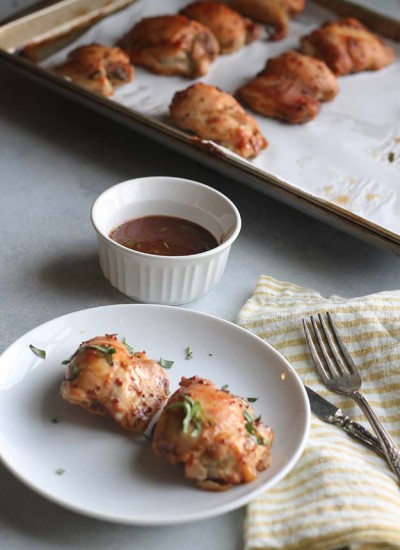 The juciest and most flavorful BBQ honey mustard chicken thighs