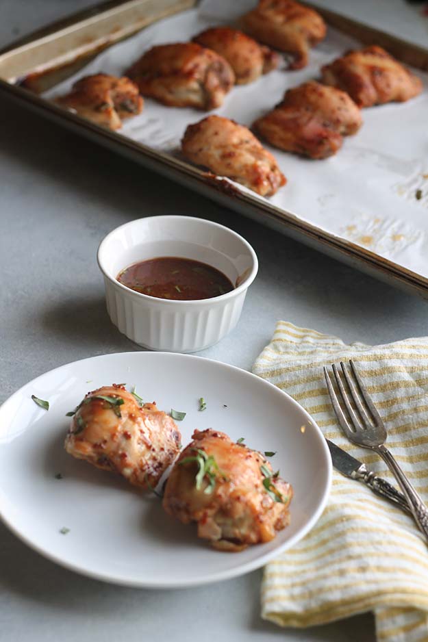 The juciest and most flavorful BBQ honey mustard chicken thighs