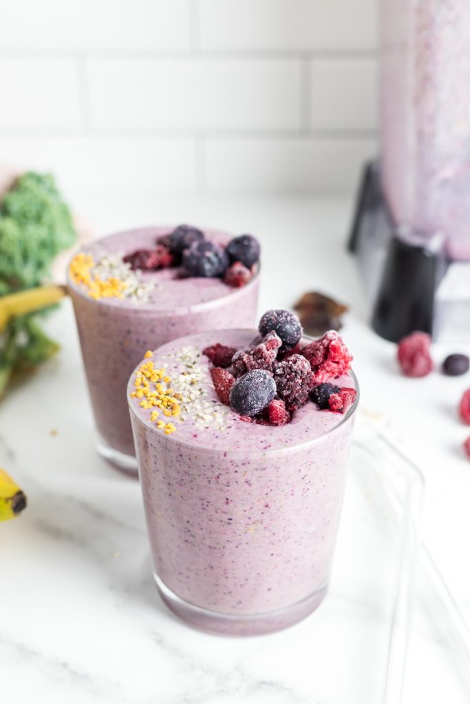 Smoothies made with berries.