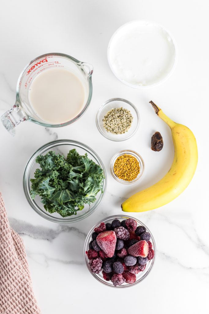 Ingredients for Mixed Berry Smoothies