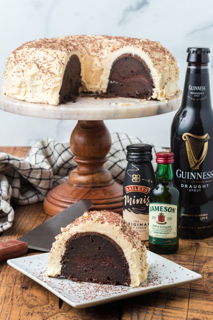 Some of the ingredients used to make this decadent chocolate cake.