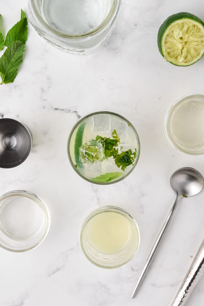 Adding mint to a Mojito